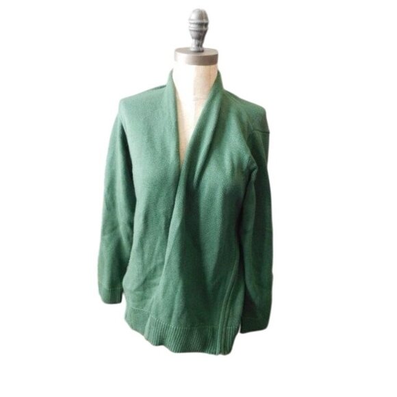 J. Jill Size S Small Green Thick Knit Cardigan Sweater NWT - Picture 2 of 4